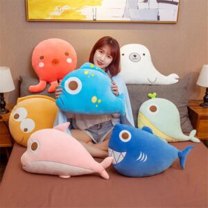 Animaux de l'océan, dauphins, poissons, requins, pieuvres, etc.