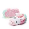 Chaussons en peluche licorne arc-en-ciel pour bébé fille, cadeau idéal pour les 0-18 ans