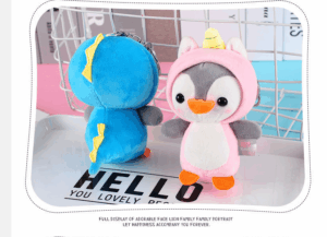 Porte-clés en peluche Cosplay Pingouin