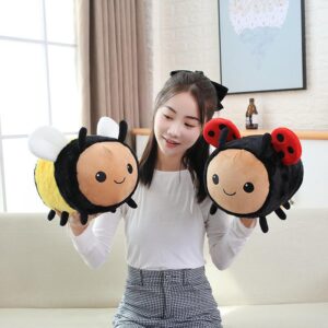 Peluche abeille coccinelle de dessin animé
