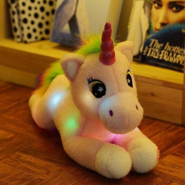 Jouets lumineux en peluche licorne 17" pour enfants – Image 2
