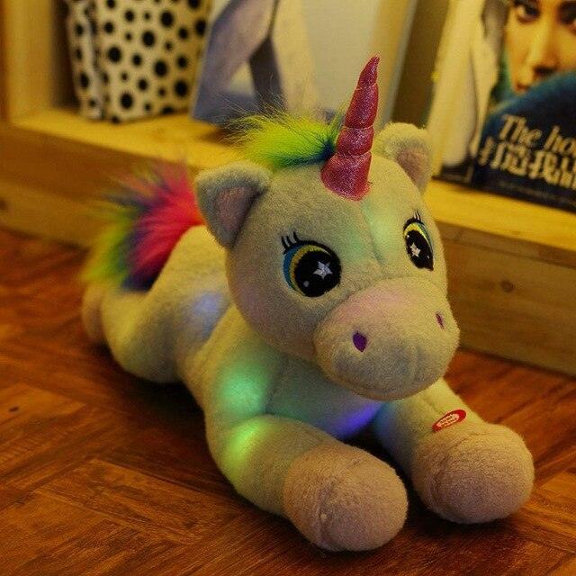 Jouets lumineux en peluche licorne 17" pour enfants – Image 5