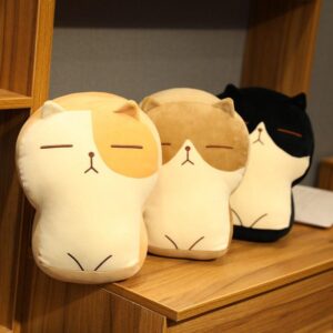 Oreiller peluche chat kawaii 12"-16