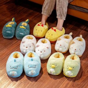 Adorables chaussons en peluche en forme d'animaux, parfaits pour les cadeaux