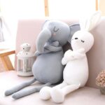 Oreillers 19.5" éléphant et lapin pour enfants