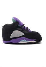 AJ5 Black/Purple Sneakers Jordan Slippers