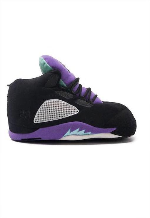 AJ5 Black/Purple Sneakers Jordan Slippers