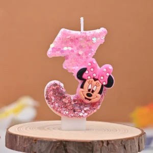 Bougie d'anniversaire scintillante Minnie Mouse de Disney