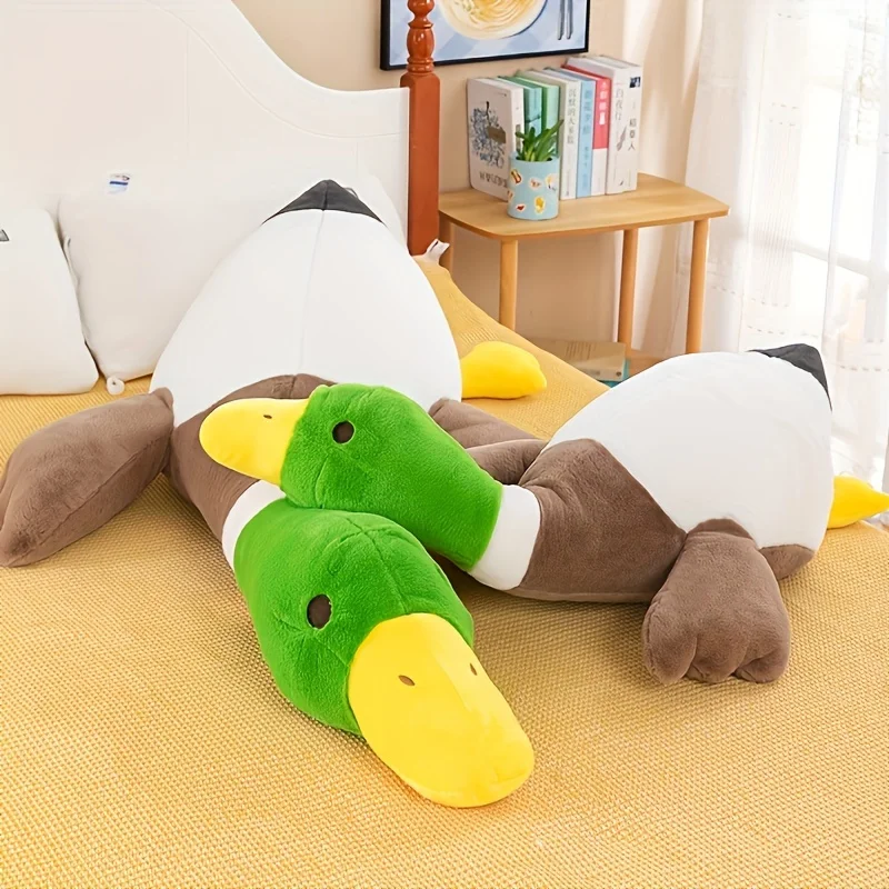 Coussin moelleux en peluche canard, tapis de sol doux