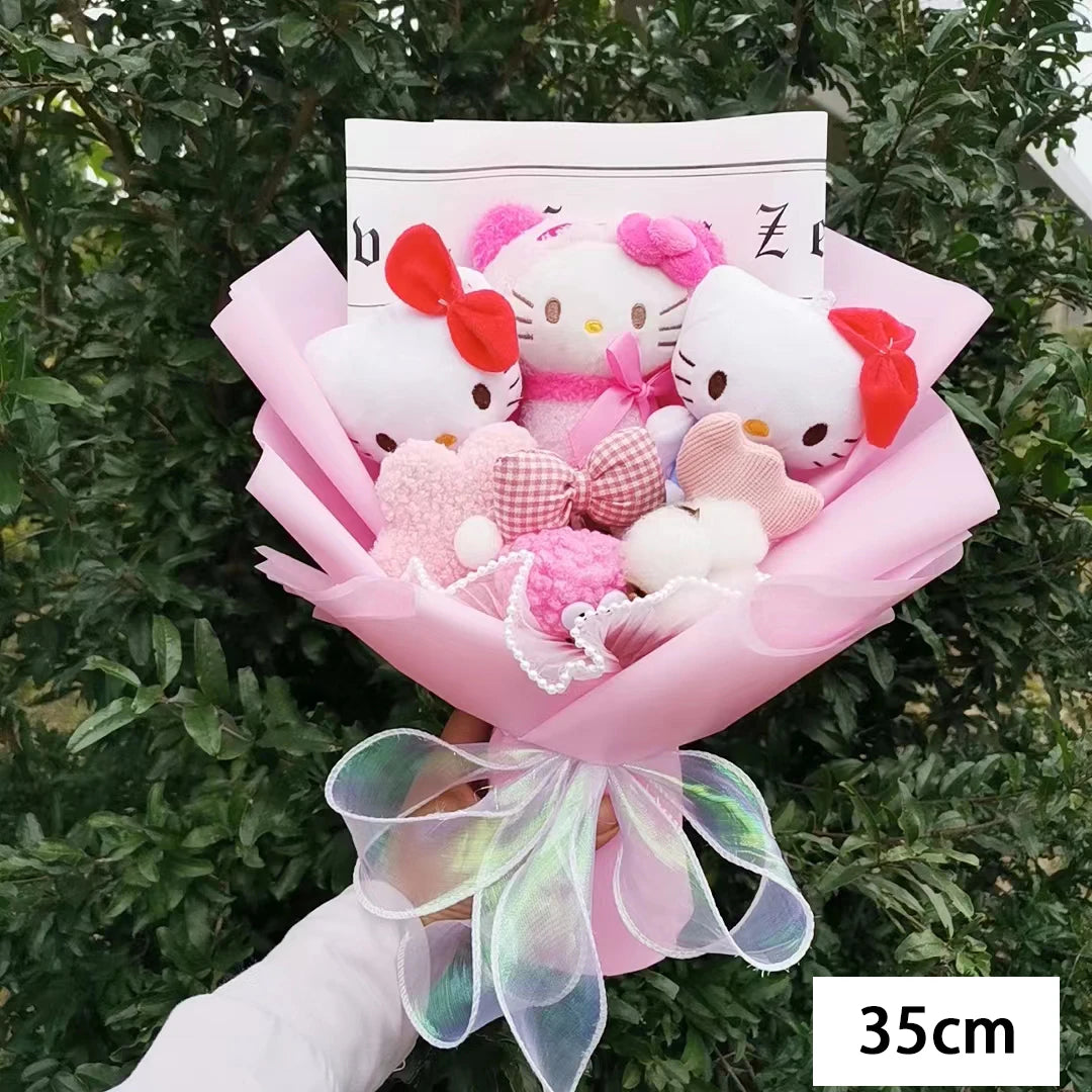 Bouquet Fleur Peluche Chat Hello Kitty - Bouquet de Fleurs Savon – Image 13