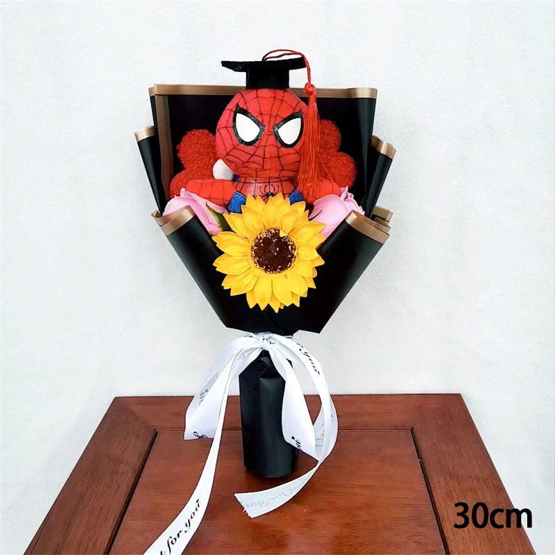 Hot Super Hero Spider-Man The Avengers Graduation gift Plush bouquets Stuffed Soft Lovely Kids Christmas Day Birthday Gifts – Image 3