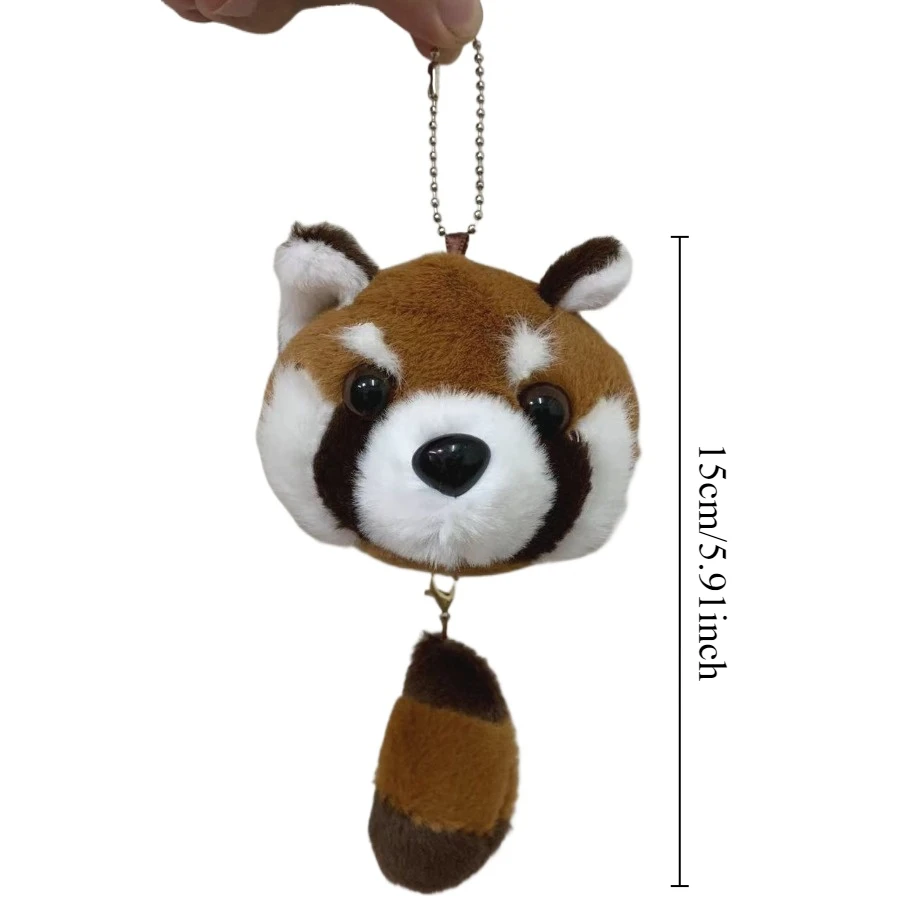 Sac à dos en peluche panda roux, adorable sac bandoulière – Image 7