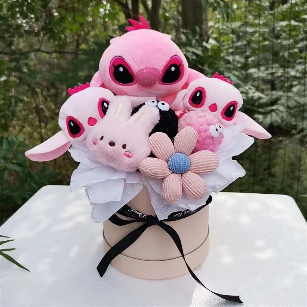 Anime Stitch Flower Bouquet Cartoon Lilo Stitch Plush Toy Doll Bouquet Children Xmas Birthday Valentine Graduation Gift – Image 3