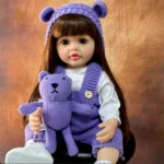 Poupée reborn réaliste en silicone et vinyle, jouet princesse pour enfant.