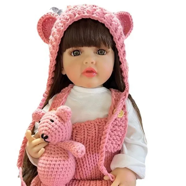 Poupée reborn réaliste en silicone et vinyle, jouet princesse pour enfant. – Image 7