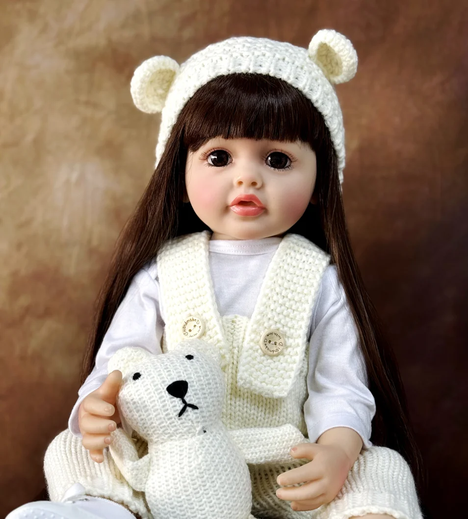 Poupée reborn réaliste en silicone et vinyle, jouet princesse pour enfant. – Image 10