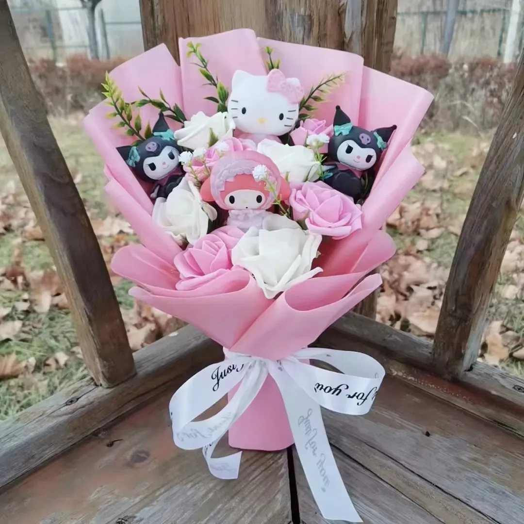 Bouquet de roses Hello Kitty en peluche – Image 8