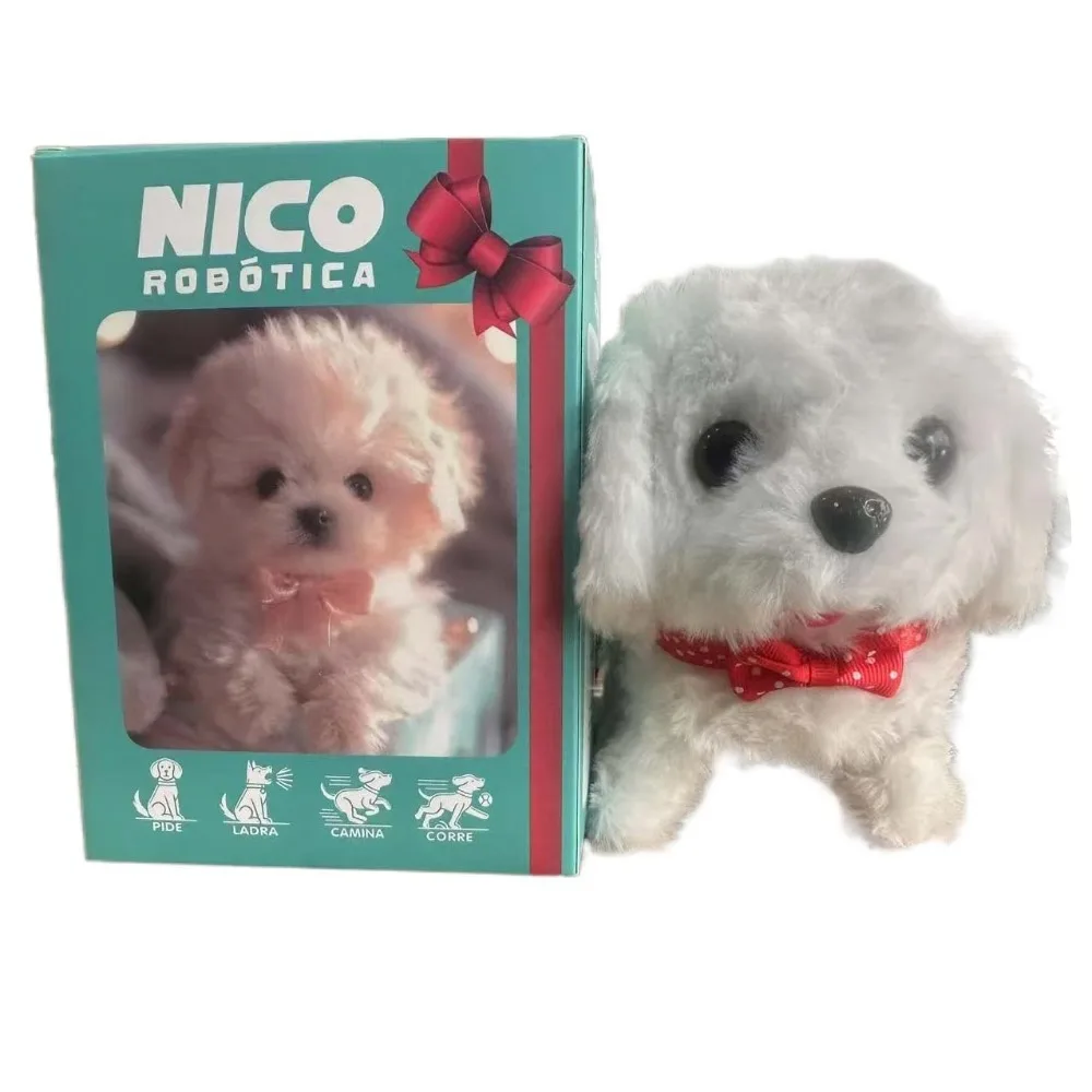 Peluche réaliste, chiot robot interactif.marche doucement. – Image 6