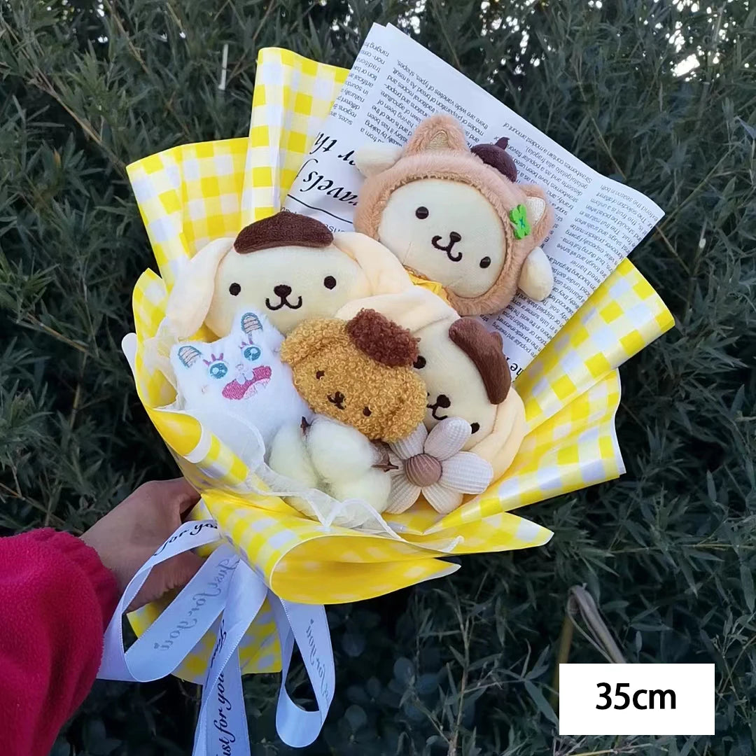 Hello Kitty Cartoon Plush Bouquet Anime Sanrio Rose Soap Flowers Doll Home Wedding Decoration Christmas Valentine's Day Gift – Image 10