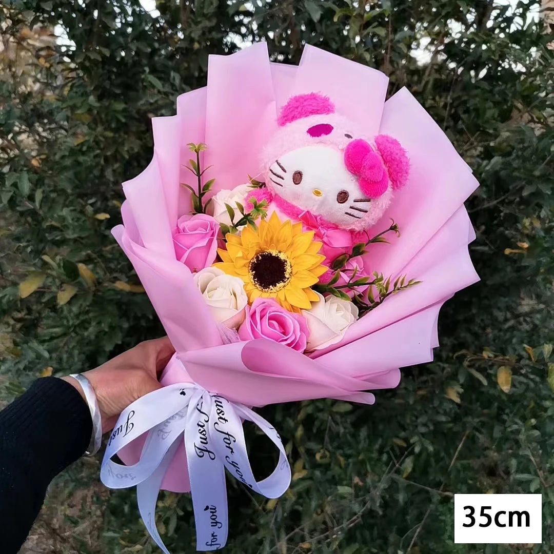 Bouquet Fleur Peluche Hello Kitty – Image 11