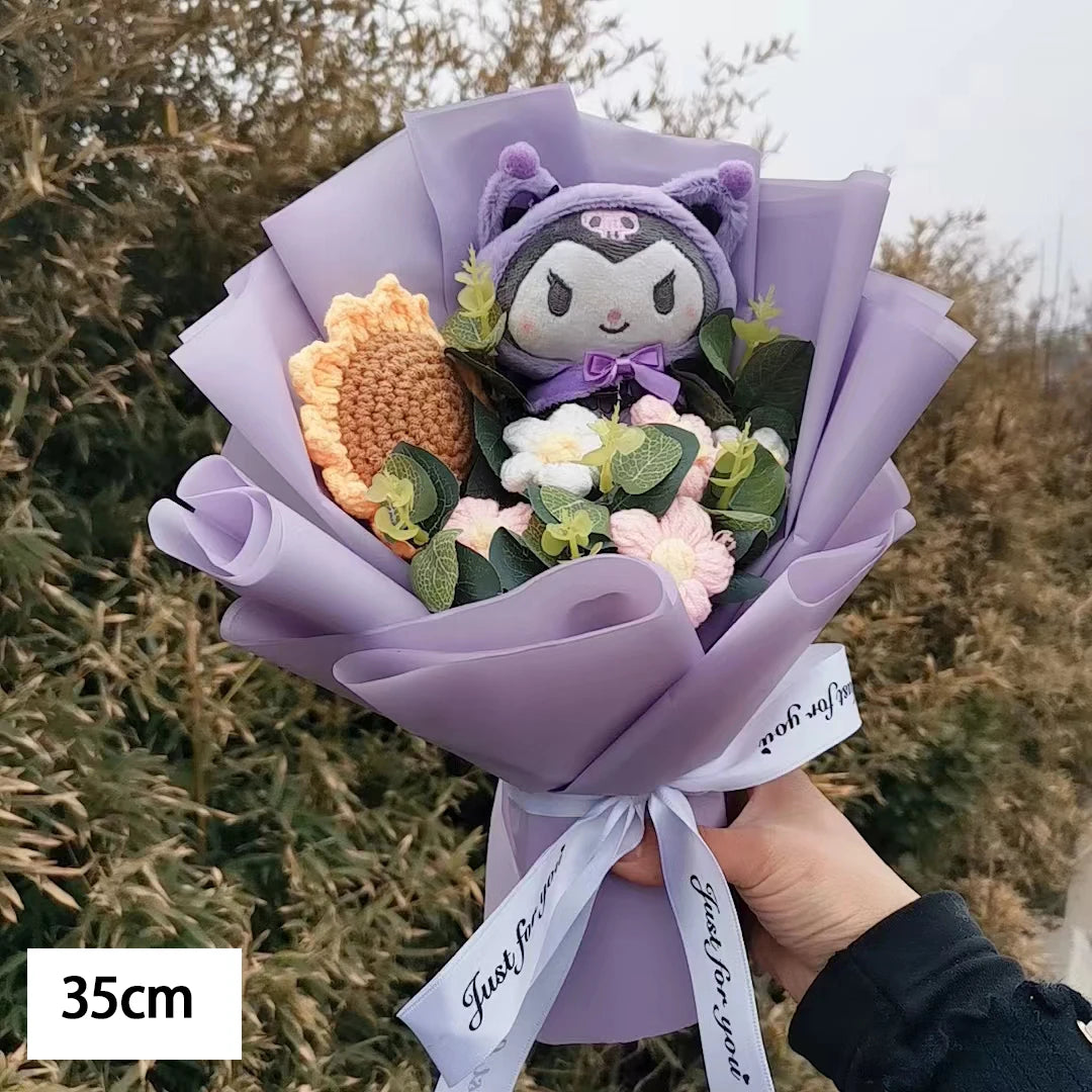 Hello Kitty Cartoon Plush Bouquet Anime Sanrio Rose Soap Flowers Doll Home Wedding Decoration Christmas Valentine's Day Gift – Image 16