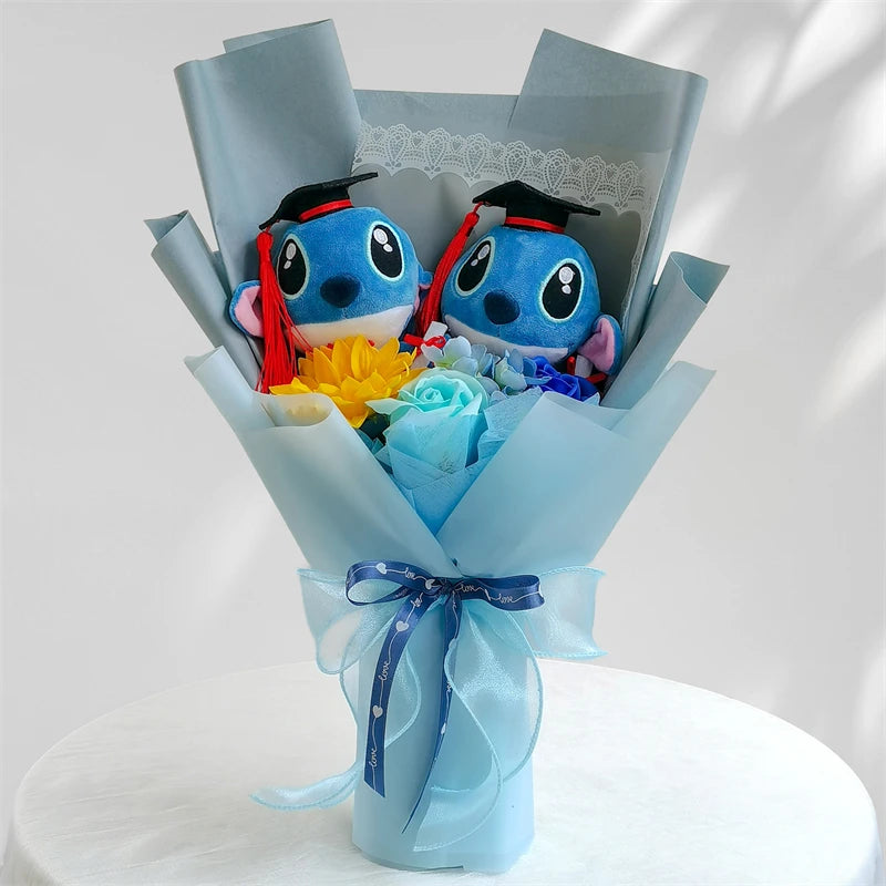 Anime My Melody Plush Toy Cinnamoroll Teddy Bear Cartoon Flower Bouquet Valentine's Day Christmas Birthday Holiday Gifts – Image 3