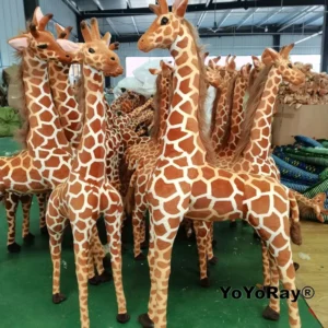 Girafe géante en peluche réaliste de haute qualité