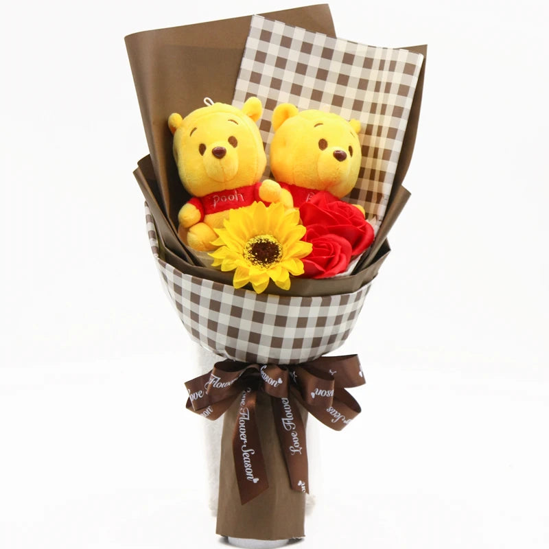 Anime My Melody Plush Toy Cinnamoroll Teddy Bear Cartoon Flower Bouquet Valentine's Day Christmas Birthday Holiday Gifts – Image 4