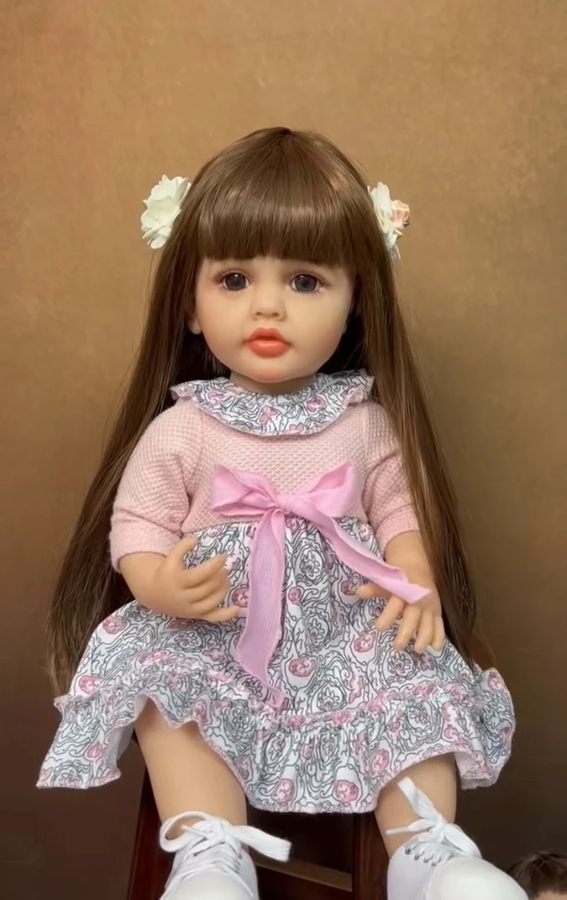 Poupée reborn réaliste en silicone et vinyle, jouet princesse pour enfant. – Image 5