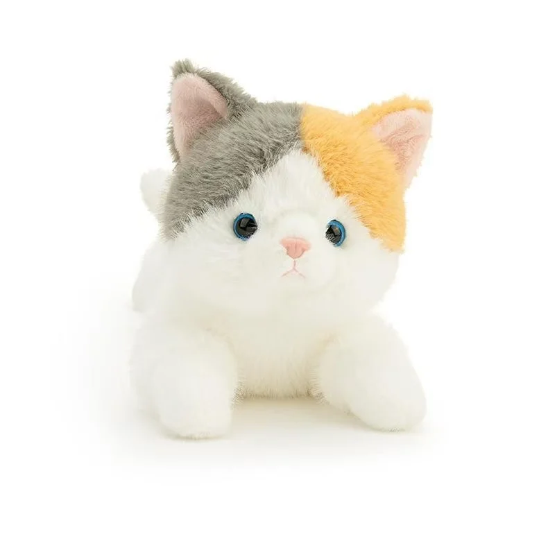 Peluche Chat Couché Réaliste 3 Couleurs – Image 2