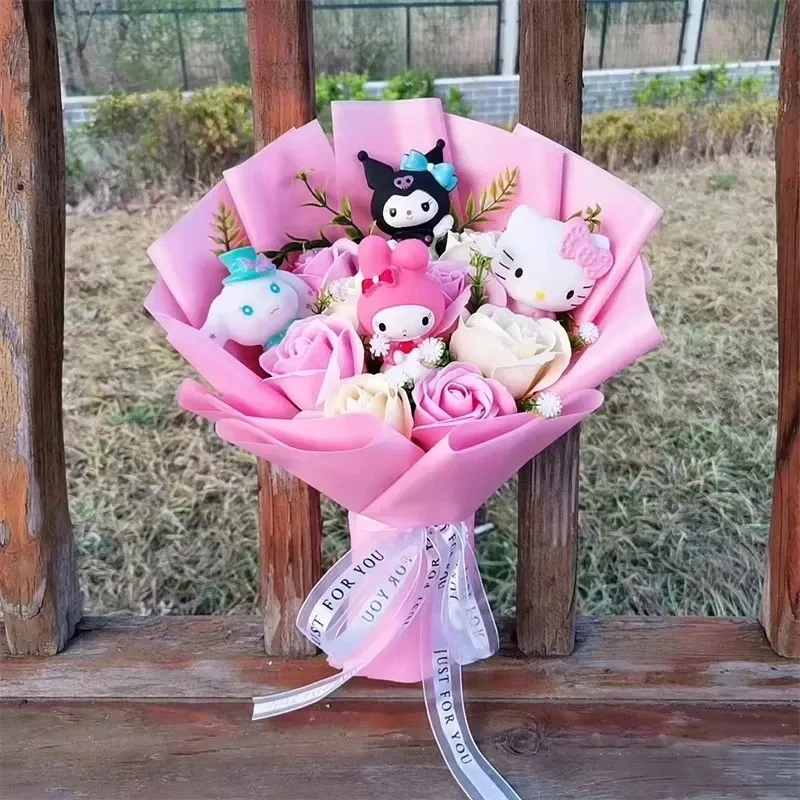 Bouquet de roses Hello Kitty en peluche – Image 4
