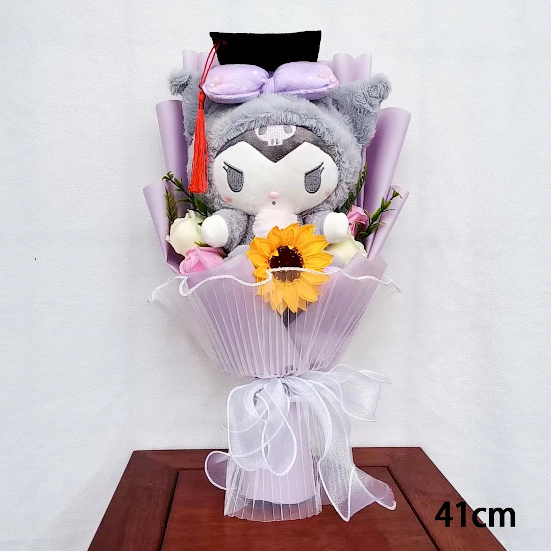Kuromi My Melody Hello Kitty Graduation Bouquet Sanrioed Anime Plush Doll Toy Valentine's Day Christmas Surprise Holiday Gifts – Image 6
