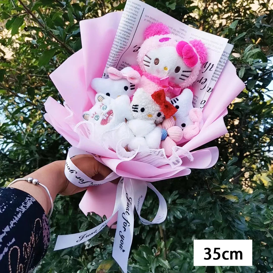 Bouquet Fleur Peluche Chat Hello Kitty - Bouquet de Fleurs Savon – Image 15