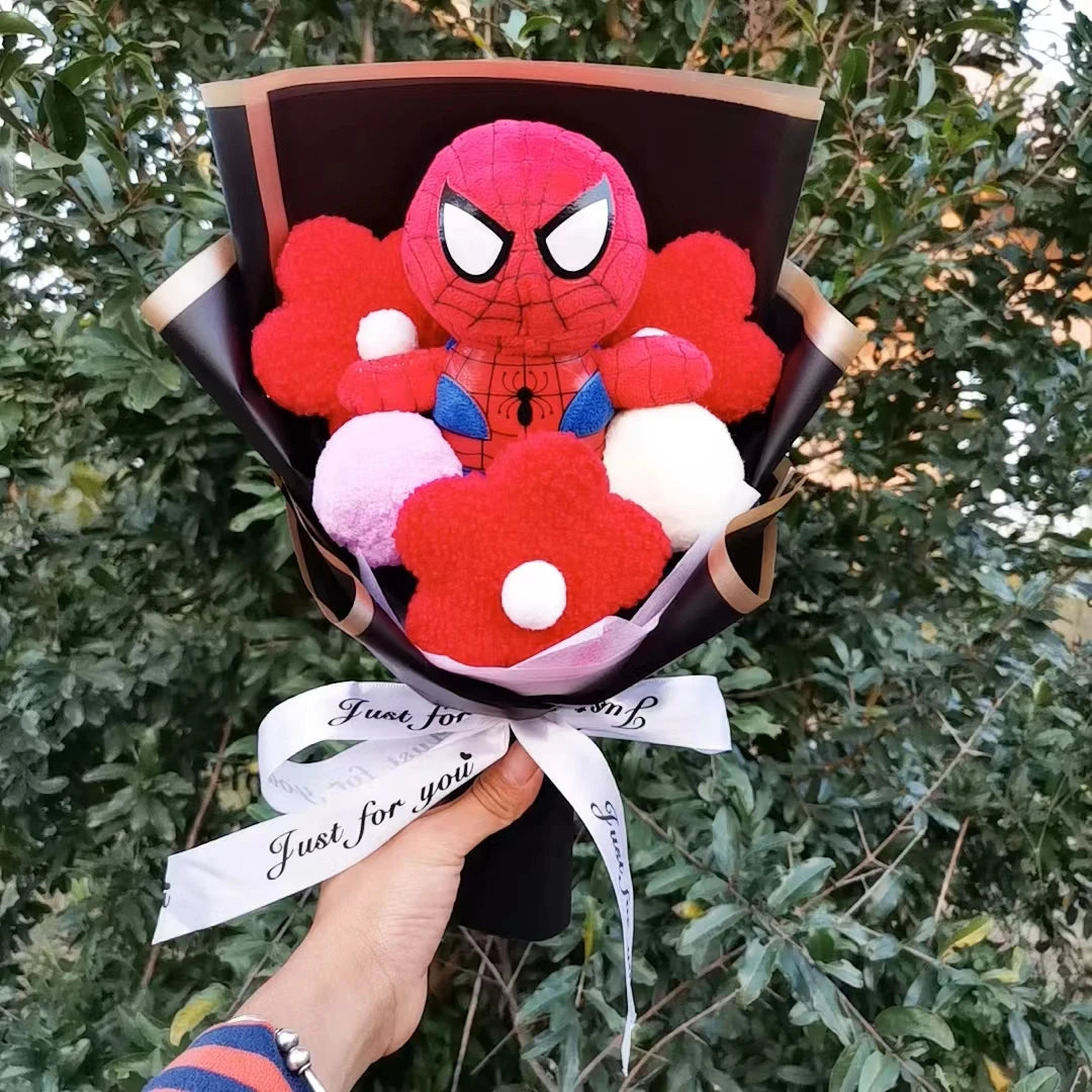 The Avengers Cute Super Hero Spider-Man Iron Man Superman Captain America Plush bouquets Kids Christmas Day Birthday Gifts – Image 2