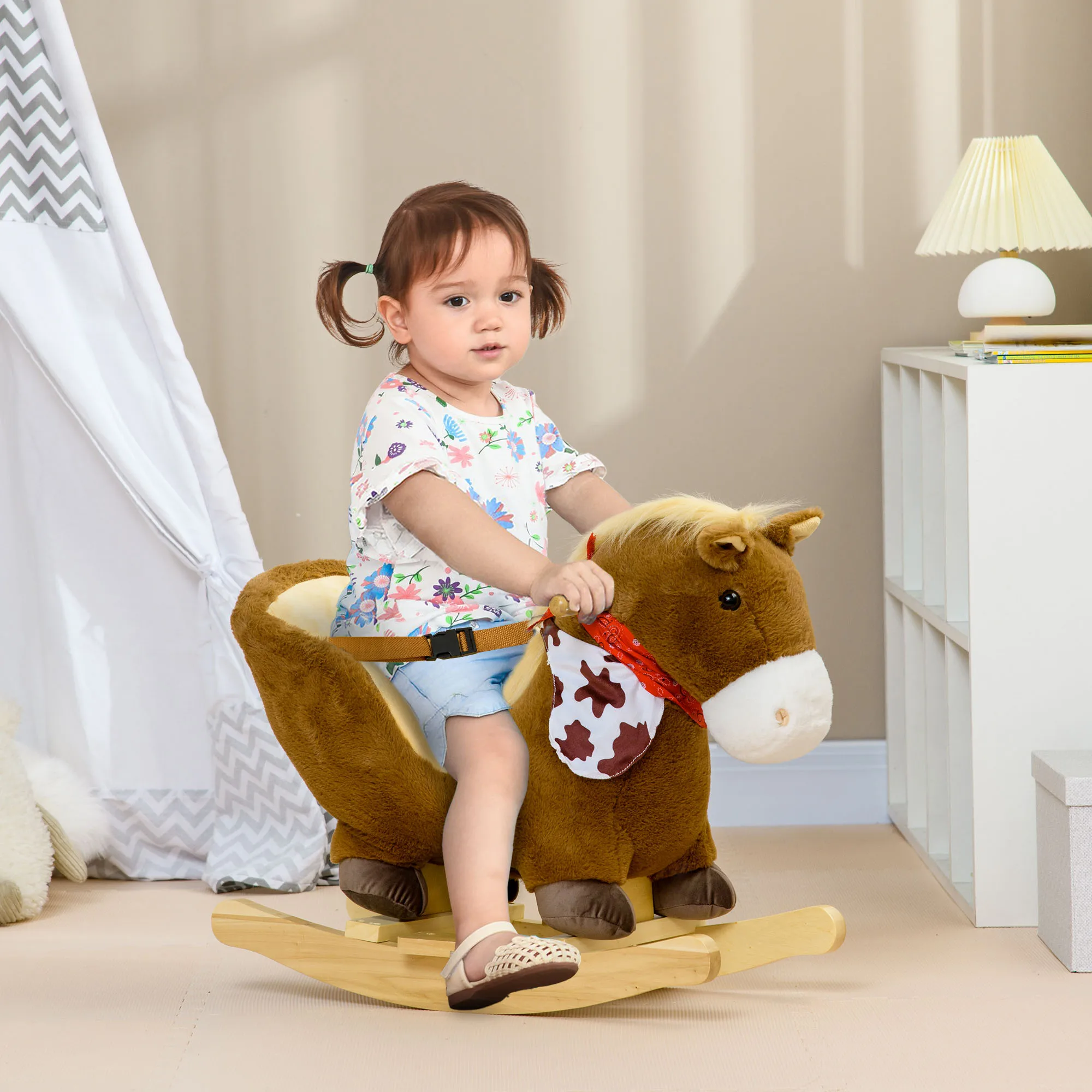 Homcom Rocking Horse for Babies 18-36 Months with Sounds – Image 2