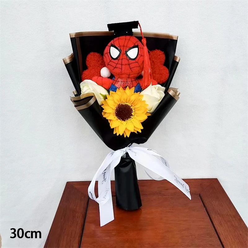 Hot Super Hero Spider-Man The Avengers Graduation gift Plush bouquets Stuffed Soft Lovely Kids Christmas Day Birthday Gifts – Image 2