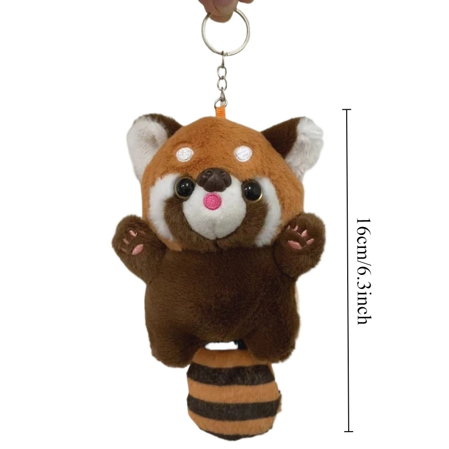 Sac à dos en peluche panda roux, adorable sac bandoulière – Image 6