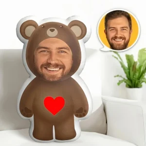 Coussin en peluche personnalisé avec photo