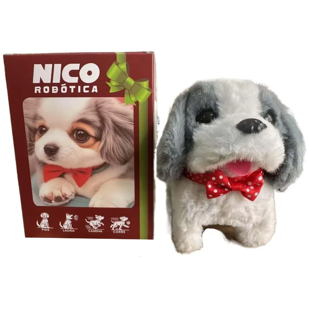 Peluche réaliste, chiot robot interactif.marche doucement. – Image 4