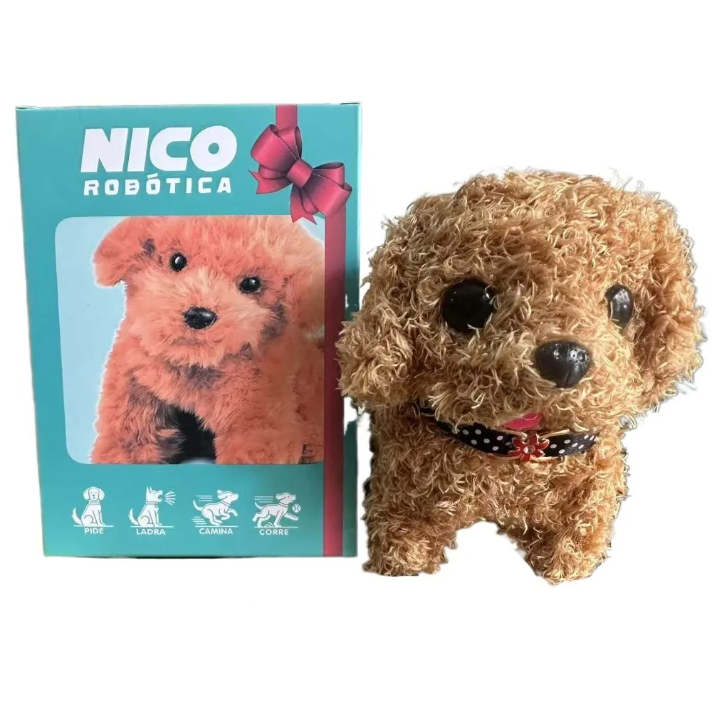 Peluche réaliste, chiot robot interactif.marche doucement. – Image 5
