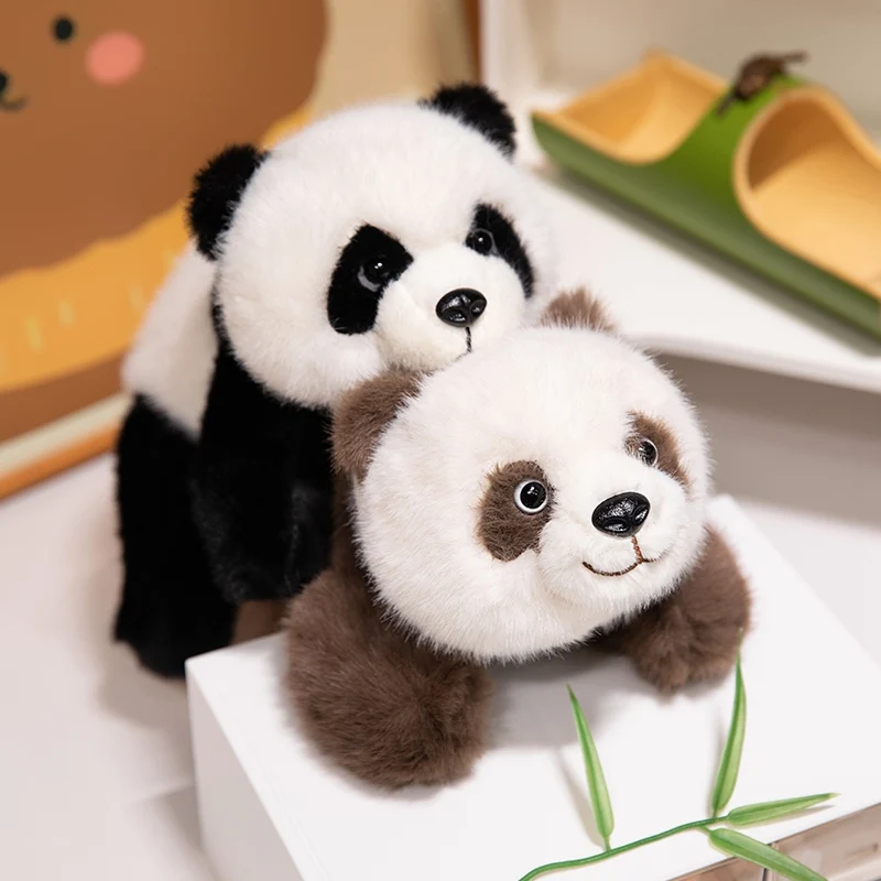 Peluche bébé panda réaliste HuaHua à particules lestées – Image 2
