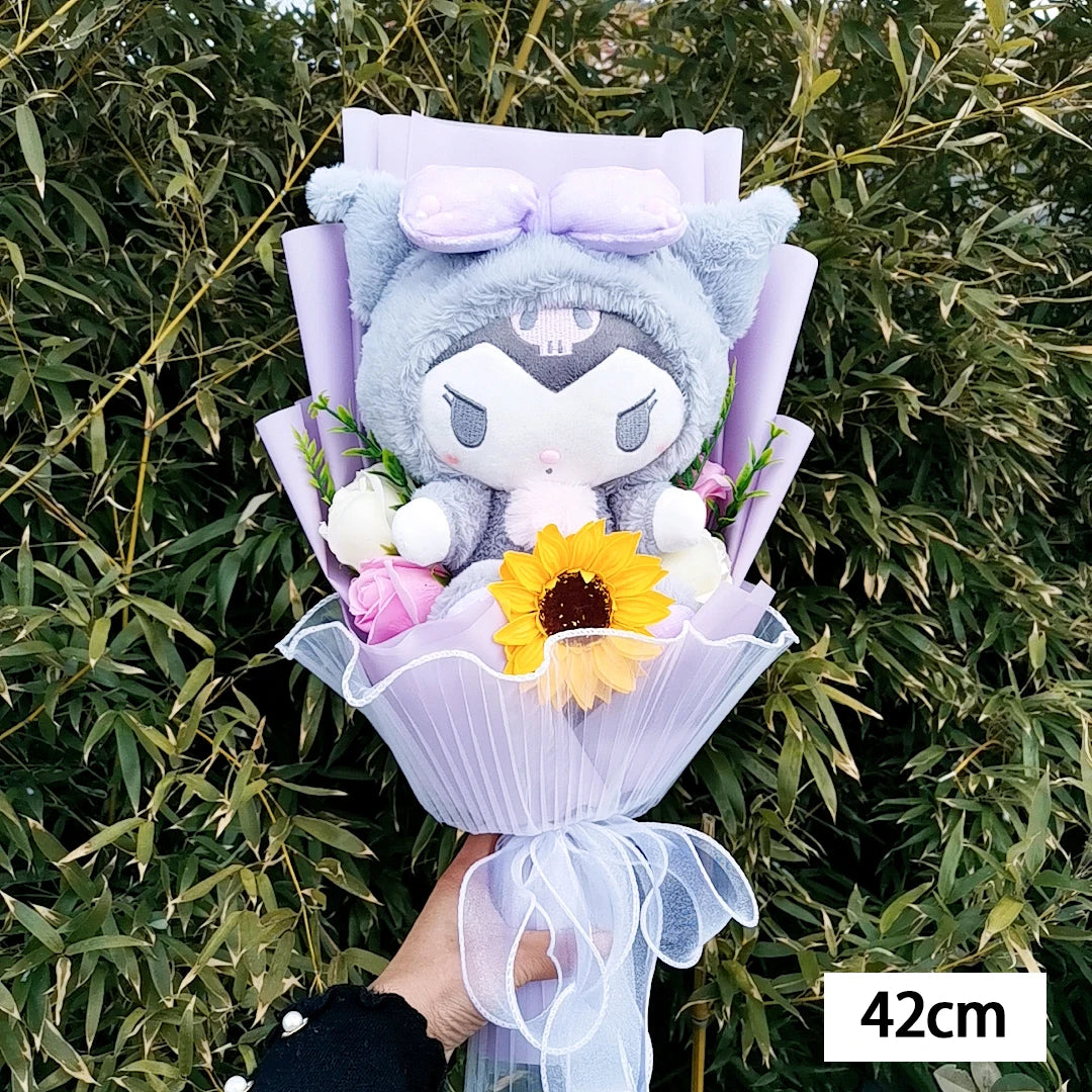 Kuromi My Melody Hello Kitty Graduation Bouquet Sanrioed Anime Plush Doll Toy Valentine's Day Christmas Surprise Holiday Gifts – Image 9