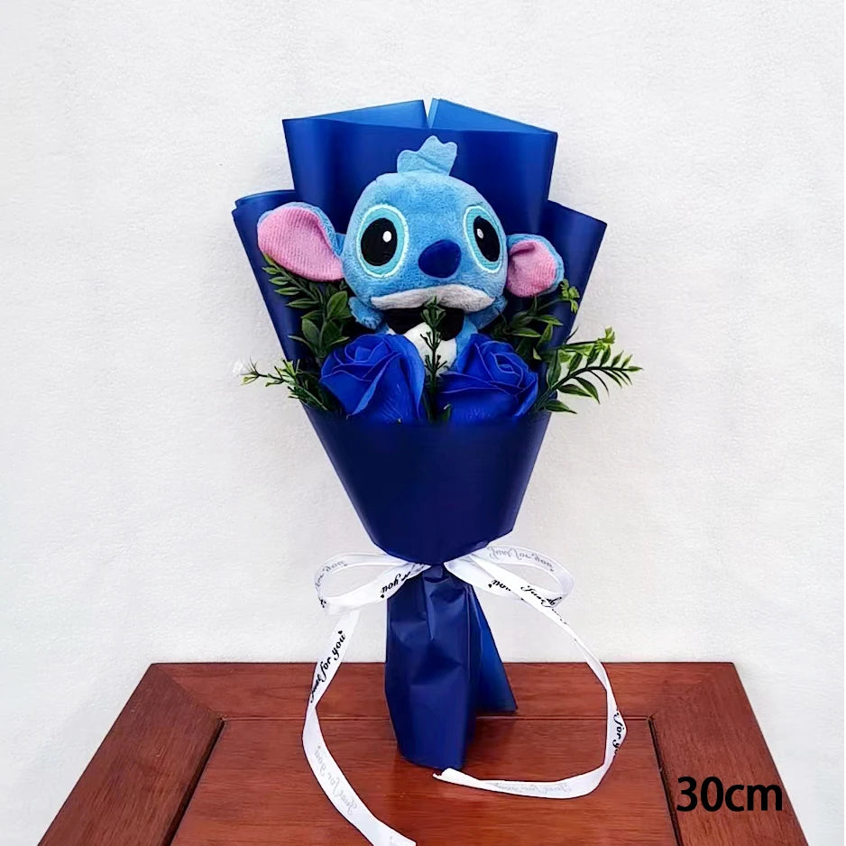 Anime Lilo and Stitch Bouquet Cartoon Stuffed Plush Doll Toy Animals Valentine's Day Christmas Birthday Wedding Party Gifts – Image 14