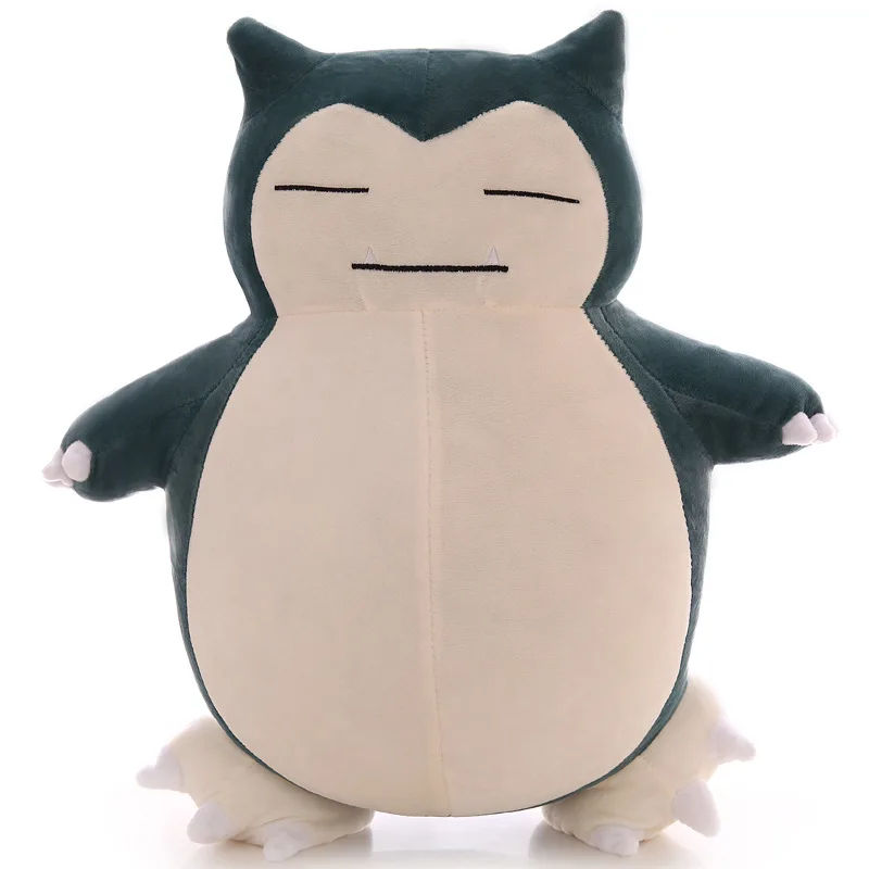 Peluche géante Snorlax, avec étui en similicuir kawaii et coussin.