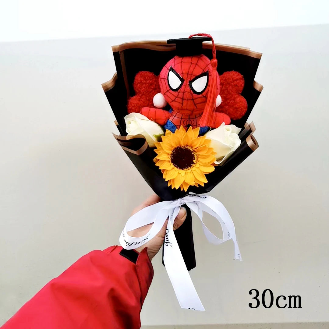 The Avengers Cute Super Hero Spider-Man Iron Man Superman Captain America Plush bouquets Kids Christmas Day Birthday Gifts – Image 5