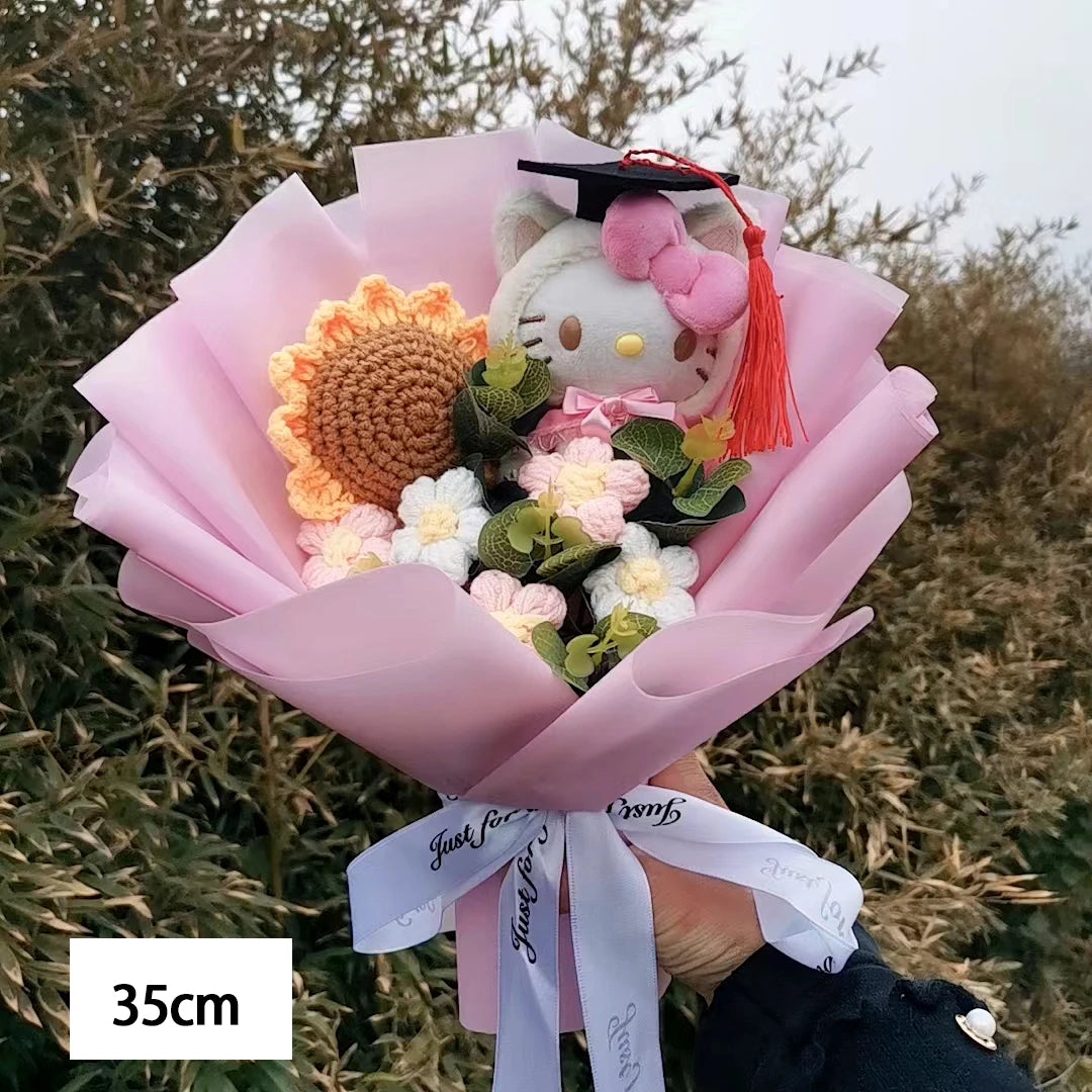 Hello Kitty Cartoon Plush Bouquet Anime Sanrio Rose Soap Flowers Doll Home Wedding Decoration Christmas Valentine's Day Gift – Image 14
