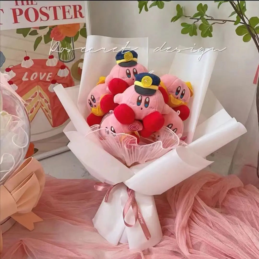 Anime Star Kirby Plush Bouquet Kawaii Cute Creative Graduation Cartoon Plush Doll Toy Christmas Halloween Valentine's Day Gifts – Image 4