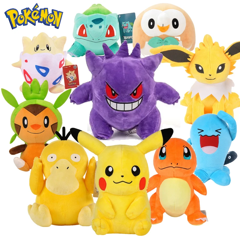 Modèles de peluches Pikachu, inspirés des dessins animés, pour enfants.