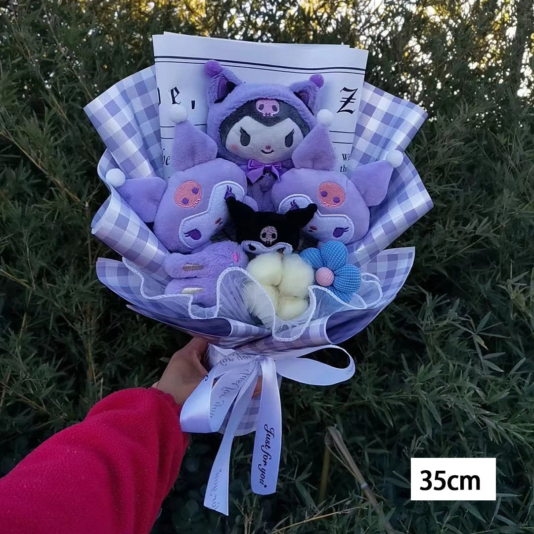 Hello Kitty Cartoon Plush Bouquet Anime Sanrio Rose Soap Flowers Doll Home Wedding Decoration Christmas Valentine's Day Gift – Image 11
