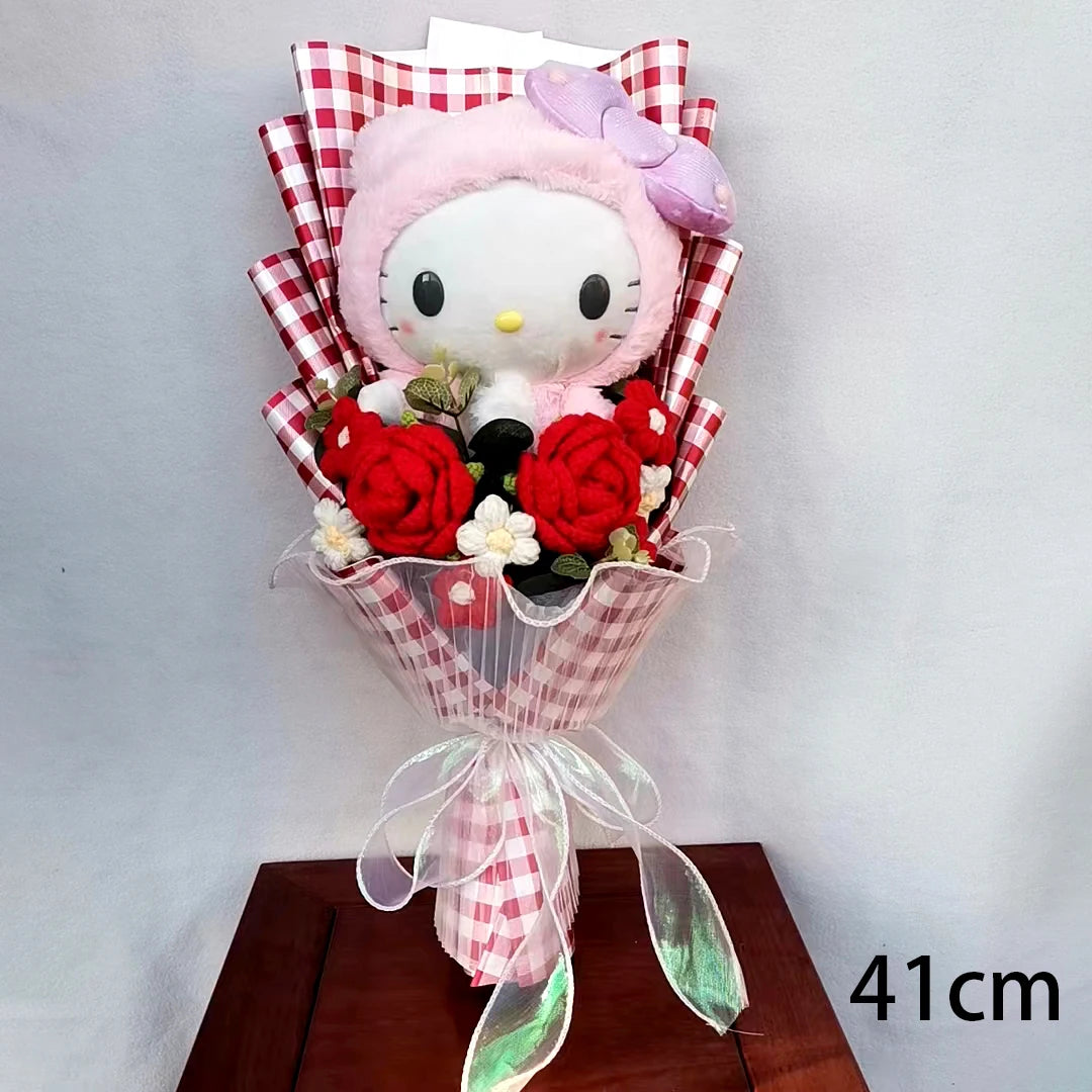 Kuromi My Melody Hello Kitty Graduation Bouquet Sanrioed Anime Plush Doll Toy Valentine's Day Christmas Surprise Holiday Gifts – Image 3